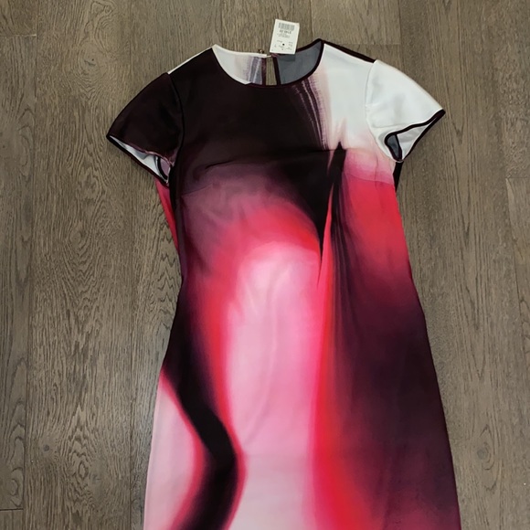 Short Sleeve Maxi Dress. US 06. Black/Pink/White. - Picture 2 of 5
